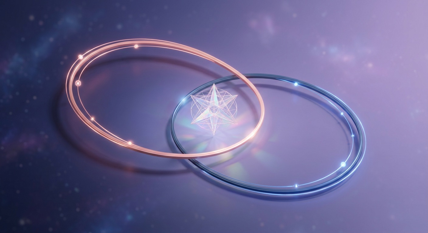 North Node and Venus orbital paths converging in synastry marriage astrology chart