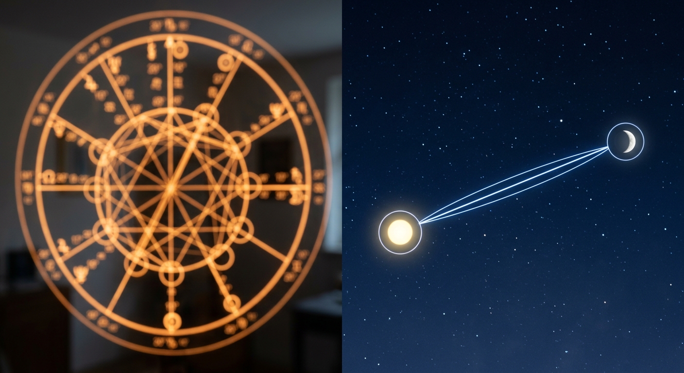 Tight vs wide synastry orb aspects between Sun and Moon in two charts